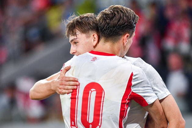 2026.09.30 Katowice Pilka nozna Reprezentacja Polski U21, U 21 Eliminacje Mistrzostw Europy U-21 Sezon 2026 2027 Polska U-21 - Szwecja U-21 N z Tomasz Pienko, Bartosz Mazurek, radosc, radosc po golu, radosc po bramce Foto Marcin Bulanda PressFocus 2026.09.30 Katowice Football Polish national team, Nationalteam U21 UEFA EURO, EM, Europameisterschaft,Fussball 2027 Qualifying Season 2026 2027 Polska U-21 - Szwecja U-21 Tomasz Pienko, Bartosz Mazurek, radosc, radosc po golu, radosc po bramce Credit: Marcin Bulanda PressFocus NEWSPIX.PL --- newspix.pl 