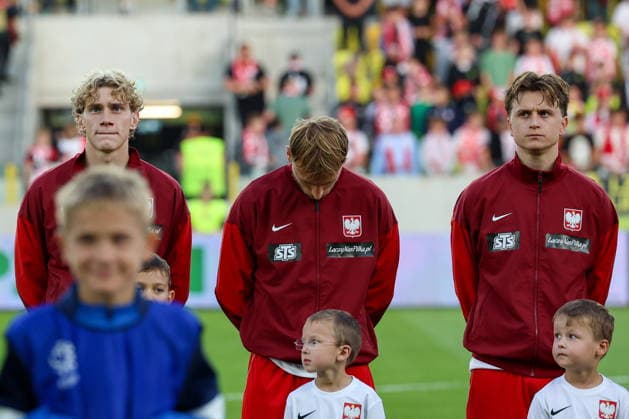 Katowice 30.09.2026. Football European Qualifiers match between Poland U21, U 21 and Sweden U21 in Katowice, Poland --- Mecz eliminacji do Mistrzostw Europy pomiedzy Polska U21 a Szwecja U21 w Katowicach, Polska Persons Shown : Polska U21 Fot. Michal Gaciarz Arena Akcji NEWSPIX.PL --- newspix.pl