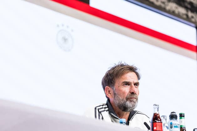 MUNICH, GERMANY - SEPTEMBER 30: Juergen Klopp (Head Coach Germany) during the pressconference before the UEFA Nations League match between Germany vs. Serbia at Allianz Arena on matchday 3 of the UEFA Nations League on September 30, 2026 in Munich, Germany. Bavaria Germany Copyright: xSteffiexWunderlx