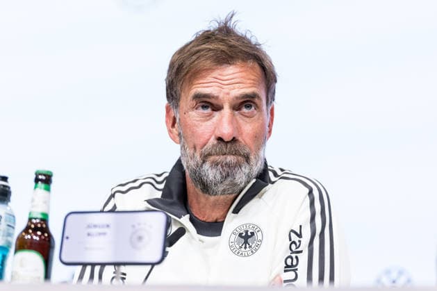 MUNICH, GERMANY - SEPTEMBER 30: Juergen Klopp (Head Coach Germany) during the pressconference before the UEFA Nations League match between Germany vs. Serbia at Allianz Arena on matchday 3 of the UEFA Nations League on September 30, 2026 in Munich, Germany. Bavaria Germany Copyright: xSteffiexWunderlx