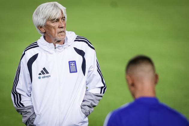 THESSALONIKI , 30-09-2026 , Toumba Stadium , season 2026 2027 , UEFA Nations League football , Picture shows Greece trainer coach Ivan Jovanovic during the press conference, PK, Pressekonferenz md-1 and training Press conference Greece and training in Thessaloniki x207758822x Copyright: