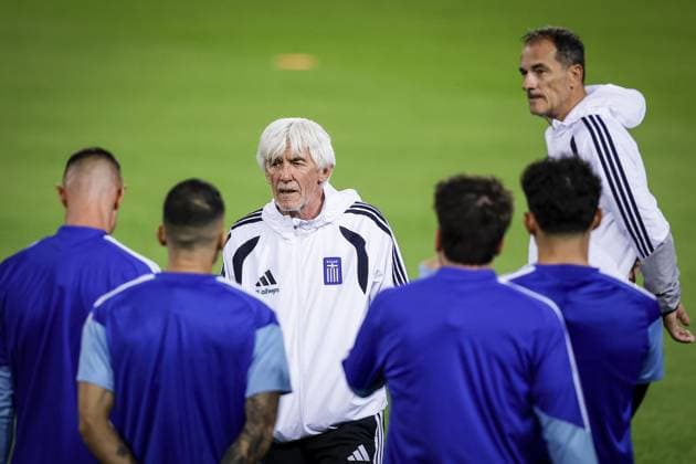 THESSALONIKI , 30-09-2026 , Toumba Stadium , season 2026 2027 , UEFA Nations League football , Picture shows Greece trainer coach Ivan Jovanovic during the press conference, PK, Pressekonferenz md-1 and training Press conference Greece and training in Thessaloniki x207758832x Copyright: