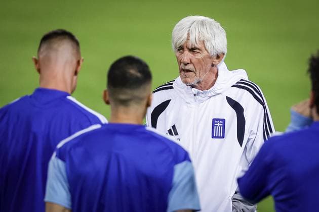 THESSALONIKI , 30-09-2026 , Toumba Stadium , season 2026 2027 , UEFA Nations League football , Picture shows Greece trainer coach Ivan Jovanovic during the press conference, PK, Pressekonferenz md-1 and training Press conference Greece and training in Thessaloniki x207758838x Copyright: