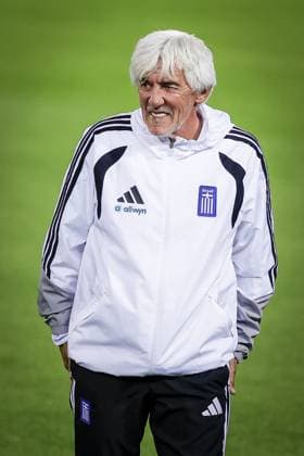 THESSALONIKI , 30-09-2026 , Toumba Stadium , season 2026 2027 , UEFA Nations League football , Picture shows Greece trainer coach Ivan Jovanovic during the press conference, PK, Pressekonferenz md-1 and training Press conference Greece and training in Thessaloniki x207758854x Copyright: