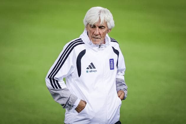 THESSALONIKI , 30-09-2026 , Toumba Stadium , season 2026 2027 , UEFA Nations League football , Picture shows Greece trainer coach Ivan Jovanovic during the press conference, PK, Pressekonferenz md-1 and training Press conference Greece and training in Thessaloniki x207758858x Copyright: