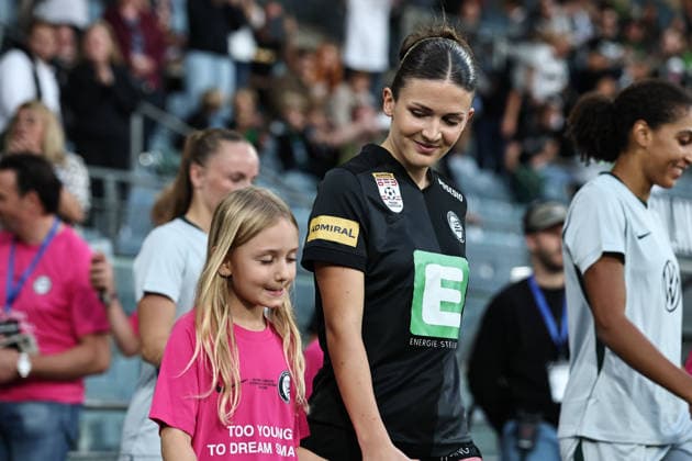 SOCCER - WEC, Sturm vs Wolfsburg GRAZ,AUSTRIA,30.SEP.26 - SOCCER - UEFA Women s Europa Cup, qualification, SK Sturm Graz vs VfL Wolfsburg. Image shows Marie Spiess (Sturm).  GEPAxpictures xChrisxBauer