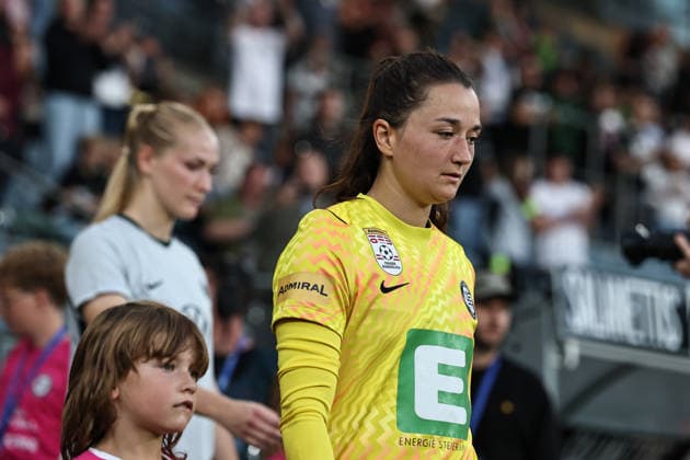 SOCCER - WEC, Sturm vs Wolfsburg GRAZ,AUSTRIA,30.SEP.26 - SOCCER - UEFA Women s Europa Cup, qualification, SK Sturm Graz vs VfL Wolfsburg. Image shows Vanessa Gritzner (Sturm).  GEPAxpictures xChrisxBauer