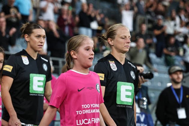 SOCCER - WEC, Sturm vs Wolfsburg GRAZ,AUSTRIA,30.SEP.26 - SOCCER - UEFA Women s Europa Cup, qualification, SK Sturm Graz vs VfL Wolfsburg. Image shows Sara Pavlovic (Sturm).  GEPAxpictures xChrisxBauer