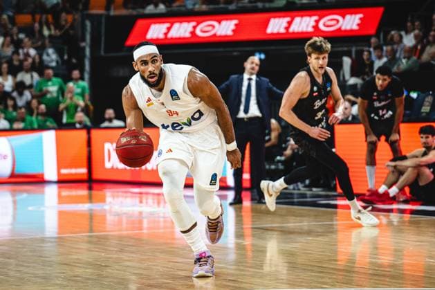 Armel Traore of ratiopharm ulm controls the ball during the BKT EuroCup 2026–2027 game between ratiopharm ulm and Balkan Botevgrad at ratiopharm Arena on September 30, 2026, in Neu Ulm, Germany. Photo by Harry Langer, DeFodi Images