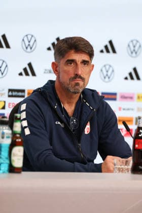 Veljko Paunovic, Serbia s national team coach, at the press conference, GER, Serbia national team, post-match press conference, soccer, UEFA Nations League, 2026–2027 season, September 30, 2026, GER, Serbia National Team, Post-Match Press Conference, Soccer, UEFA Nations League, 2026–2027 Season, September 30, 2026, Munich Copyright: xEibner-Pressefoto JennixMaulx EP_JML