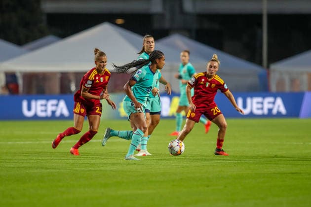 IPA89150027 - Roma vs. Barcelona during the AS Roma vs. FC Barcelona, Barca UEFA Champions League Women s soccer match in Rome, Italy, on September 30, 2026  Copyright: xLuigixMariani IPAxSportx xx IPA89150027