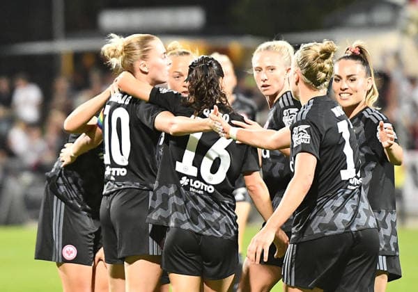 September 30, 2026, xhbx, Soccer, UEFA Women s Europa Cup Qualifiers, Eintracht Frankfurt vs. Fimleikafelag Hafnarfjördur, Goal celebration, celebrating the 2-1 goal by Laura Freigang, Eintracht Frankfurt Women s Team, Frankfurt