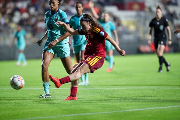 IPA89150155 - Roma vs. Barcelona during the AS Roma vs. FC Barcelona, Barca UEFA Champions League Women s soccer match in Rome, Italy, on September 30, 2026 Copyright: xLuigixMariani IPAxSportx xx IPA89150155
