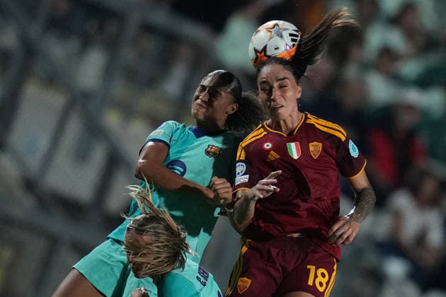 Roma™s Martina Piemonte during the Uefa Women™s Champions League soccer match between Roma and Barcellona at the Rome s Tre Fontane stadium, Italy - Wednesday September 30, 2026 - Soccer ( Photo by Alfredo Falcone LaPresse )  Copyright: xAlfredoxFalcone LaPressex