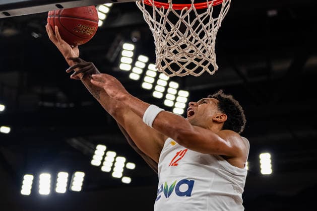 BKT EuroCup: Ratiopharm Ulm vs. Balkan Botevgrad, September 30, 2026, Ulm, GERMANY September 30, 2026 Michael Rataj of ratiopharm Ulm, 12, near the basket during the game between ratiopharm Ulm and Balkan Botevgrad on Matchday 1 of the BKT EuroCup at the ratiopharm Arena Ulm Copyright: xBEAUTIFULxSPORTS Steinx