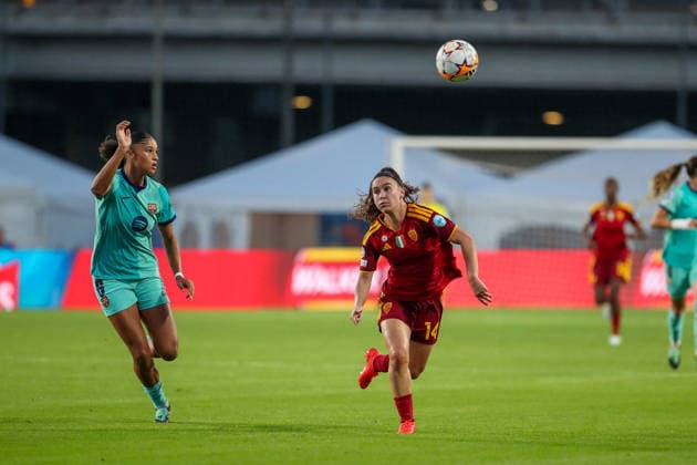 SOCCER - Women s Champions League - AS Roma vs. FC Barcelona, Barca Photo by IPA ABACAPRESS.COM89150156 - Roma vs. Barcelona during the AS Roma vs. FC Barcelona UEFA Champions League Women s soccer match in Rome, Italy, on September 30, 2026 Rome Italy Copyright: xIPAxSport ABACAx
