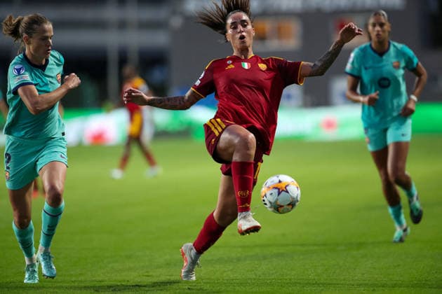 SOCCER - Women s Champions League - AS Roma vs. FC Barcelona, Barca Photo by IPA ABACAPRESS.COM89150164 - Roma vs. Barcelona during the AS Roma vs. FC Barcelona UEFA Champions League Women s soccer match in Rome, Italy, on September 30, 2026 Rome Italy Copyright: xIPAxSport ABACAx