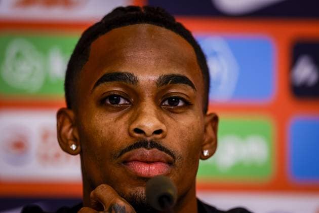 THESSALONIKI , 30-09-2026 , Toumba Stadium , season 2026 2027 , UEFA Nations League football , Picture shows Netherlands player Crysencio Summerville during the press conference, PK, Pressekonferenz md-1 Press conference Netherlands in Thessaloniki x207760055x Copyright: