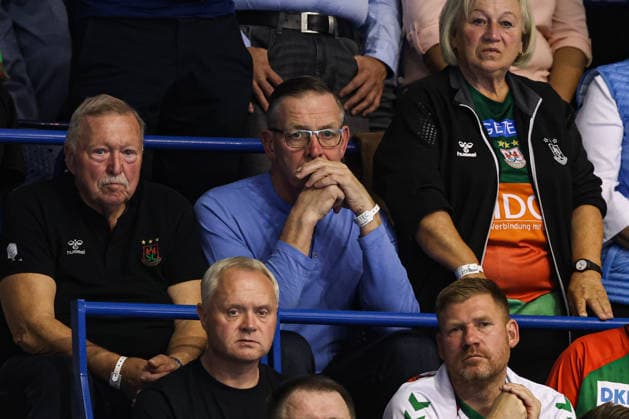 National Team Coach Alfred Gislason watches the match: Handball Bundesliga 2026–2027 season, SC Magdeburg vs. THW Kiel at the GETEC Arena in Magdeburg. Handball, Germany, September 30, 2026