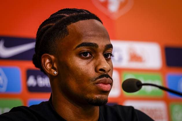 THESSALONIKI , 30-09-2026 , Toumba Stadium , season 2026 2027 , UEFA Nations League football , Picture shows Netherlands player Crysencio Summerville during the press conference, PK, Pressekonferenz md-1 Press conference Netherlands in Thessaloniki x207760061x Copyright: