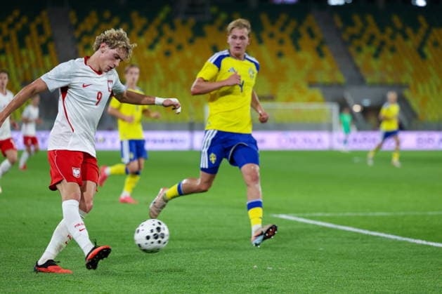 Katowice 30.09.2026. Football European Qualifiers match between Poland U21, U 21 and Sweden U21 in Katowice, Poland --- Mecz eliminacji do Mistrzostw Europy pomiedzy Polska U21 a Szwecja U21 w Katowicach, Polska Persons Shown : Daniel Mikolajewski Fot. Michal Gaciarz Arena Akcji NEWSPIX.PL --- newspix.pl 