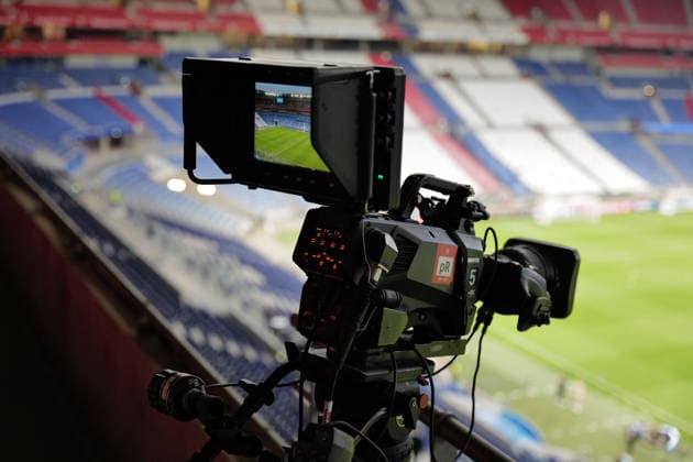 Football : OL Lyonnes women v Chelsea women - Women s champions league - 30 09 2026 Illustration camera TV during the UEFA Champions league womens match between OL Lyonnes women and Chelsea women at Groupama Stadium Decines Charpieu Lyon on September 30, 2026 , France LYONFrance  Copyright: xMouradxALLILIx