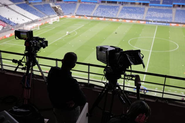 Football : OL Lyonnes women v Chelsea women - Women s champions league - 30 09 2026 Illustration camera TV during the UEFA Champions league womens match between OL Lyonnes women and Chelsea women at Groupama Stadium Decines Charpieu Lyon on September 30, 2026 , France LYONFrance  Copyright: xMouradxALLILIx