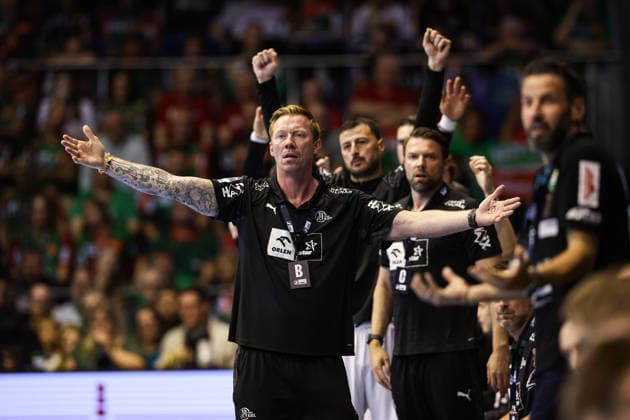 Coach Borge Lund, THW Kiel, Handball Bundesliga, 2026–2027 season, SC Magdeburg vs. THW Kiel at the GETEC Arena in Magdeburg, Handball, Germany, September 30, 2026