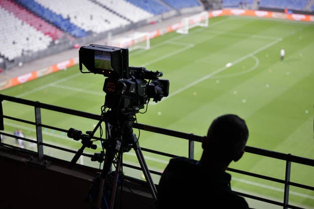 Football : OL Lyonnes women v Chelsea women - Women s champions league - 30 09 2026 Illustration camera TV during the UEFA Champions league womens match between OL Lyonnes women and Chelsea women at Groupama Stadium Decines Charpieu Lyon on September 30, 2026 , France LYONFrance  Copyright: xMouradxALLILIx