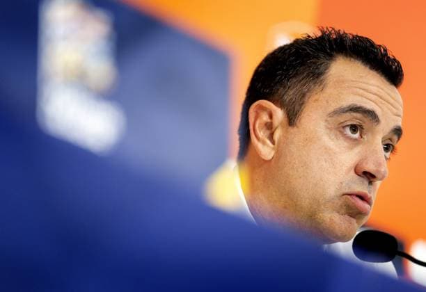 THESSALONIKI - National coach Xavi Hernandez during a press conference, PK, Pressekonferenz ahead of the Nations League match against Greece. KOEN VAN WEEL ANP xVIxANPxSportx xxANPxIVx 570917751 originalFilename: 570917751
