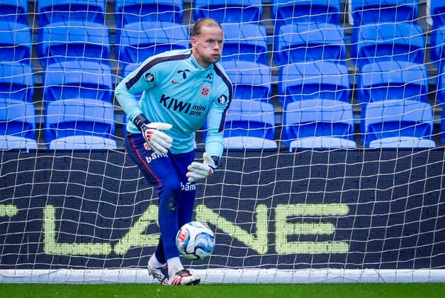 Soccer, Nations League: Wales vs. Norway, Nations League Cardiff, Wales 20260930 Goalkeeper Orjan Haskjold Nyland during training with the Norwegian national soccer team at Cardiff City Stadium the day before the match against Wales Photo Lise Aserud NTB Cardiff Wales EDITORIAL USE ONLY RESTRICTED USE FOR BETTING COMPANIES  Copyright: xLisexAserudx xNTBx