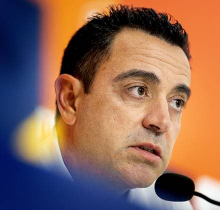 THESSALONIKI - National coach Xavi Hernandez during a press conference, PK, Pressekonferenz ahead of the Nations League match against Greece. KOEN VAN WEEL ANP xVIxANPxSportx xxANPxIVx 570919651 originalFilename: 570919651