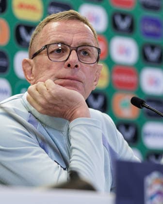 SOCCER - NL, IRL vs AUT DUBLIN,IRELAND,30.SEP.26 - SOCCER - UEFA Nations League, OEFB international match, Länderspiel, Nationalmannschaft Ireland vs Austria, preview, press conference, PK, Pressekonferenz team AUT. Image shows head coach Ralf Rangnick (AUT). GEPAxpictures xArminxRauthner