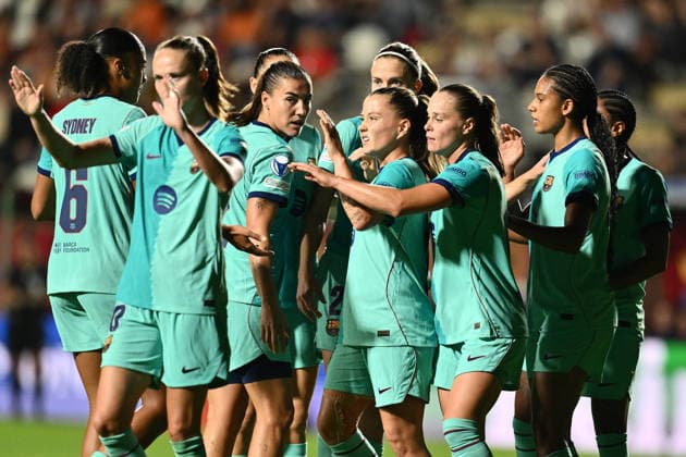 IPA89151551 - Claudia Pina of F.C. Barcelona celebrates after scoring the goal that made the score 0-3 during Matchday 2 of the 2026 27 UEFA Women s Champions League group stage, a soccer match between A.S. Roma and F.C. Barcelona at the Tre Fontane Stadium on September 30, 2026, in Rome, Italy. Copyright: xDomenicoxCippitelli IPAxSportx xx IPA89151551