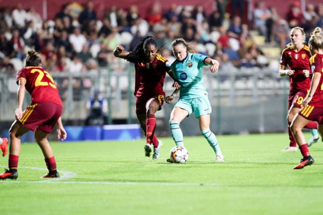 IPA89151712 - Roma vs. Barcelona during the AS Roma vs. FC Barcelona, Barca UEFA Champions League Women s soccer match in Rome, Italy, on September 30, 2026 Copyright: xLuigixMariani IPAxSportx xx IPA89151712