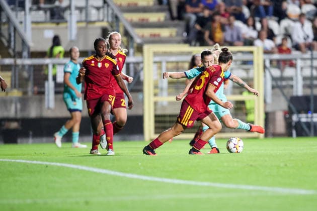 SOCCER - Women s Champions League - AS Roma vs. FC Barcelona, Barca Photo by IPA ABACAPRESS.COM89151711 - Roma vs. Barcelona during the AS Roma vs. FC Barcelona UEFA Champions League Women s soccer match in Rome, Italy, on September 30, 2026 Rome Italy Copyright: xIPAxSport ABACAx