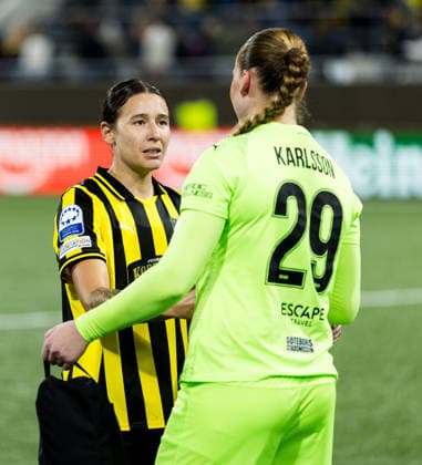 September 30, 2026: Tabitha Michelle Tindell and goalkeeper Hanna Karlsson of Häcken look dejected after the Women s Champions League soccer match between Häcken and Juventus on September 30, 2026 in Gothenburg. Photo by Michael Erichsen, BILDBYRAN COP 89 MI1032. soccer, football, UEFA Women’s Champions League, Häcken, Juventus, women’s soccer, BBENG, soccer, football, UEFA Women’s Champions League, Häcken, Juventus, women’s soccer, BBENG, dejected Copyright: MICHAELxERICHSEN BB260930MI088