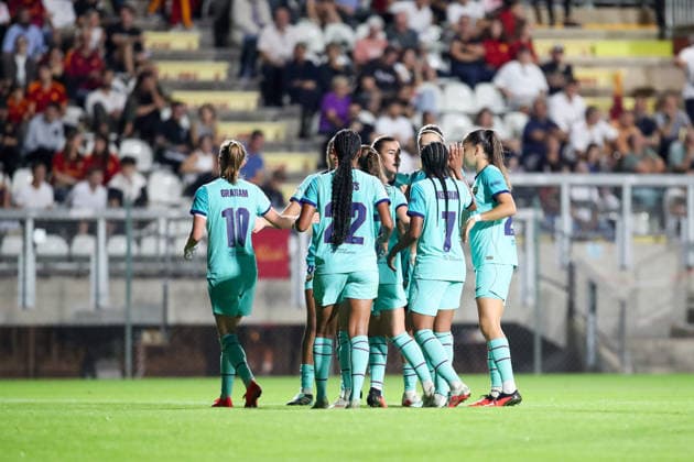 IPA89151720 - Roma vs. Barcelona during the AS Roma vs. FC Barcelona, Barca UEFA Champions League Women s soccer match in Rome, Italy, on September 30, 2026  Copyright: xLuigixMariani IPAxSportx xx IPA89151720