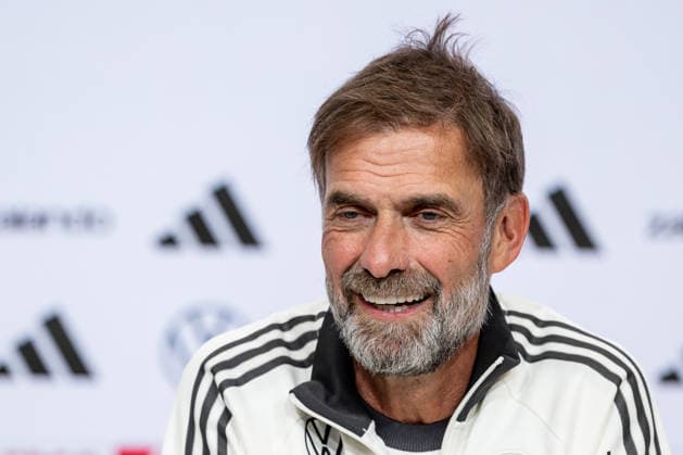 Jürgen Klopp, Head Coach, German National Team, Germany, smiling portrait, GER, Germany vs. Serbia, soccer, UEFA Nations League, League A, post-match press conference, 2026–2027 season, September 30, 2026 DFL DFB regulations prohibit any use of photographs as image sequences and or quasi-video. Photo: HMB Media, Heike Feiner Copyright: HMBxMedia HeikexFeiner