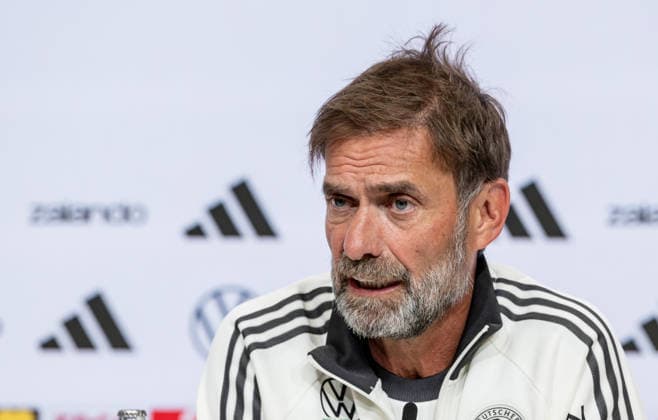Jürgen Klopp, Head Coach, German National Team Coach, Germany, Portrait, GER, Germany vs. Serbia, Soccer, UEFA Nations League, League A, Post-Match Press Conference, 2026–2027 Season, September 30, 2026 DFL DFB REGULATIONS PROHIBIT ANY USE OF PHOTOGRAPHS AS IMAGE SEQUENCES AND OR QUASI-VIDEO Photo: HMB Media, Heike Feiner Copyright: HMBxMedia HeikexFeiner