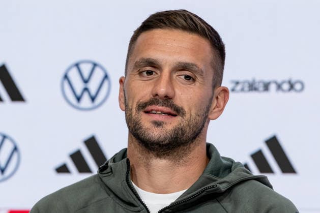Luka Jovic, Serbia, 08 Portrait, GER, Germany vs. Serbia, Soccer, UEFA Nations League, League Phase League A, Post-Match Press Conference, 2026–2027 Season, September 30, 2026 DFL DFB REGULATIONS PROHIBIT ANY USE OF PHOTOGRAPHS AS IMAGE SEQUENCES AND OR QUASI-VIDEO Photo: HMB Media, Heike Feiner Copyright: HMBxMedia HeikexFeiner