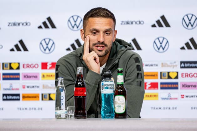 Luka Jovic, Serbia, 08 Portrait, GER, Germany vs. Serbia, Soccer, UEFA Nations League, League Phase League A, Post-Match Press Conference, 2026–2027 Season, September 30, 2026 DFL DFB REGULATIONS PROHIBIT ANY USE OF PHOTOGRAPHS AS IMAGE SEQUENCES AND OR QUASI-VIDEO Photo: HMB Media, Heike Feiner Copyright: HMBxMedia HeikexFeiner