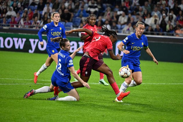 Football : OL Lyonnes women v Chelsea women - Women s champions league - 30 09 2026 Marie Antoinette KATOTO of OL Lyoinnes during the UEFA Champions league womens match between OL Lyonnes women and Chelsea women at Groupama Stadium Decines Charpieu Lyon on September 30, 2026 , France LYONFrance  Copyright: xMouradxAllilix
