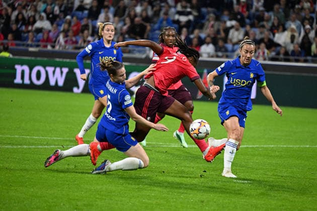 Football : OL Lyonnes women v Chelsea women - Women s champions league - 30 09 2026 Marie Antoinette KATOTO of OL Lyoinnes during the UEFA Champions league womens match between OL Lyonnes women and Chelsea women at Groupama Stadium Decines Charpieu Lyon on September 30, 2026 , France LYONFrance  Copyright: xMouradxAllilix