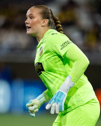 September 30, 2026: Goalkeeper Hanna Karlsson of Häcken during the Women s Champions League soccer match between Häcken and Juventus on September 30, 2026 in Gothenburg. Photo by Michael Erichsen, BILDBYRAN COP 89 MI1032 soccer football UEFA Women’s Champions League Häcken Juventus women’s team BBENG  Copyright: MICHAELxERICHSEN BB260930MI105