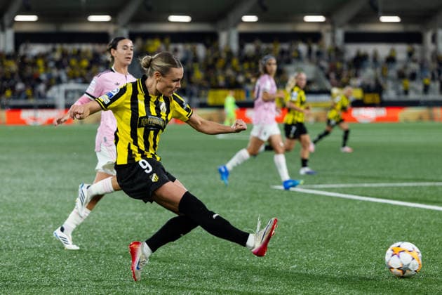 September 30, 2026: Maja Bodin of Häcken during the Women’s Champions League soccer match between Häcken and Juventus on September 30, 2026 in Gothenburg. Photo by Michael Erichsen, BILDBYRAN COP 89 MI1032 soccer football UEFA Women s Champions League Häcken Juventus women s team BBENG  Copyright: MICHAELxERICHSEN BB260930MI122