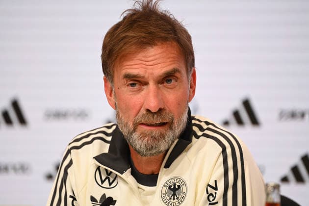 German National Team Coach Juergen KLOPP GER, single frame, cropped single image, portrait, Press conference on September 30, 2026, UEFA Nations League group stage, Group B, Matchday 3: Germany (GER) vs. Serbia (SRB) on October 1, 2026, ALLIANZ ARENA Â