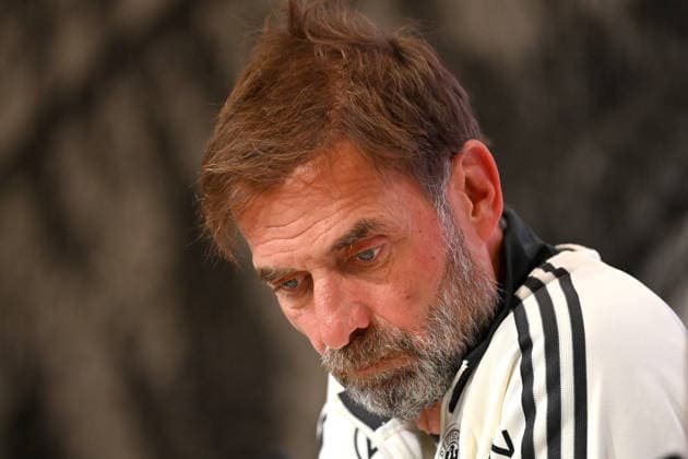 German National Team Coach Juergen KLOPP GER, single frame, cropped single image, portrait, Press conference on September 30, 2026, UEFA Nations League group stage, Group B, Matchday 3: Germany (GER) vs. Serbia (SRB) on October 1, 2026, ALLIANZ ARENA Â