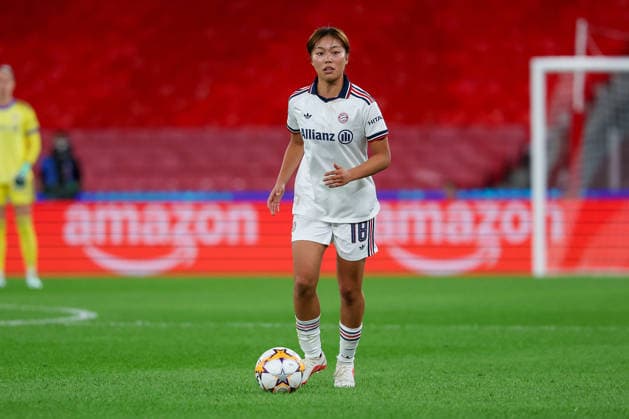 Lisbon, Portugal, September 30, Momoko Tanikawa: FC Bayern Munich in action, with the ball, during the UEFA Women s Champions League 2026–27, League Phase, Matchday 2, between SL Benfica and FC Bayern Munich on September 30, 2024, in Lisbon, Portugal Copyright: HMBxMedia JoaquimxFerreira