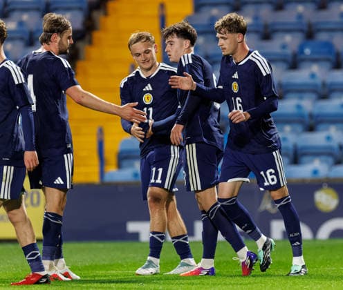 30.09.2026 Scotland U21, U 21 v Azerbaijan: Tyler Fletcher of Scotland celebrates goal no 4  Copyright: xWilliexVassx NINTCHDBPICT001112385056